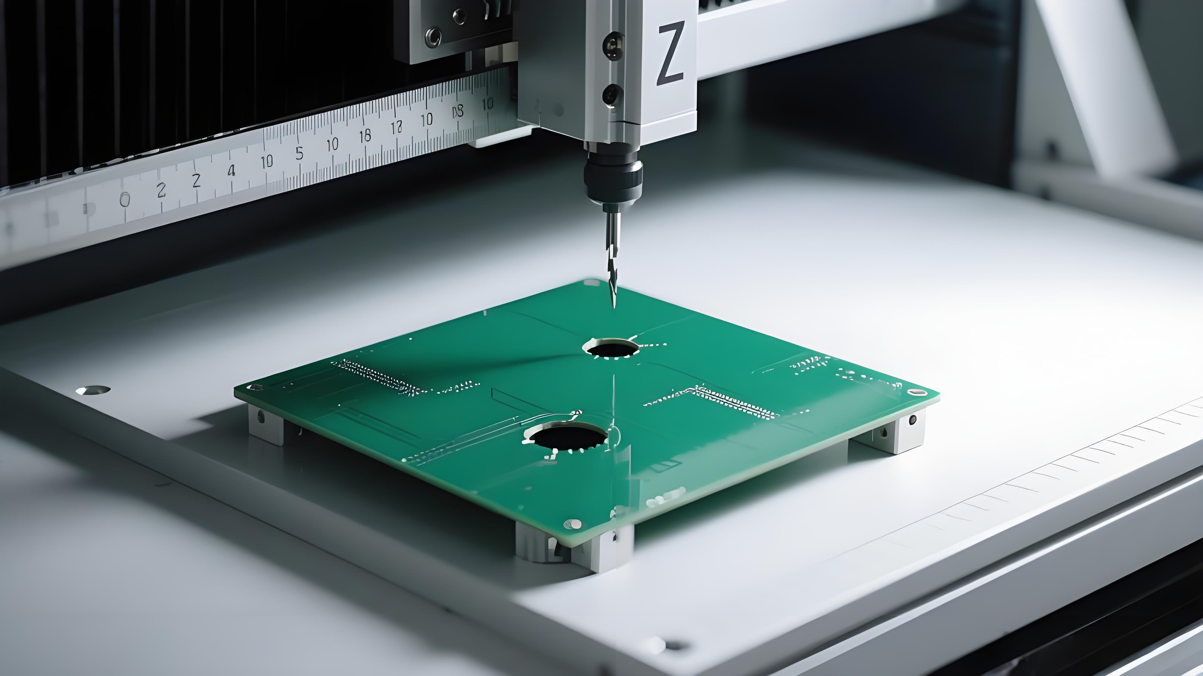 3mm厚PCB分步背鉆工藝 兩次鉆孔痕跡與銀色Z軸標尺 控深場景.jpeg