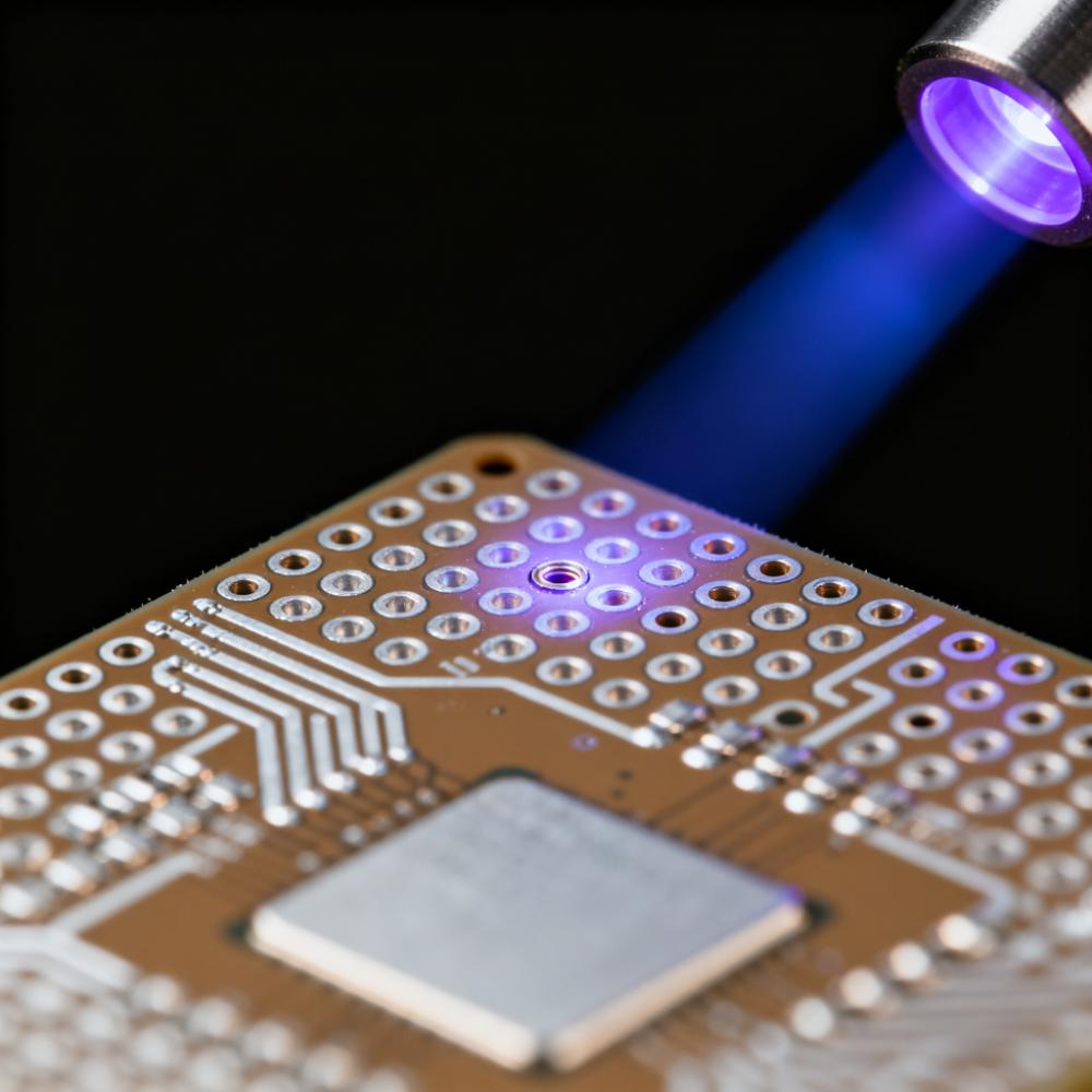 紫外激光加工IC載板20μm超小微盲孔場景,孔壁無熱損傷且與銅箔精準(zhǔn)對位.jpeg