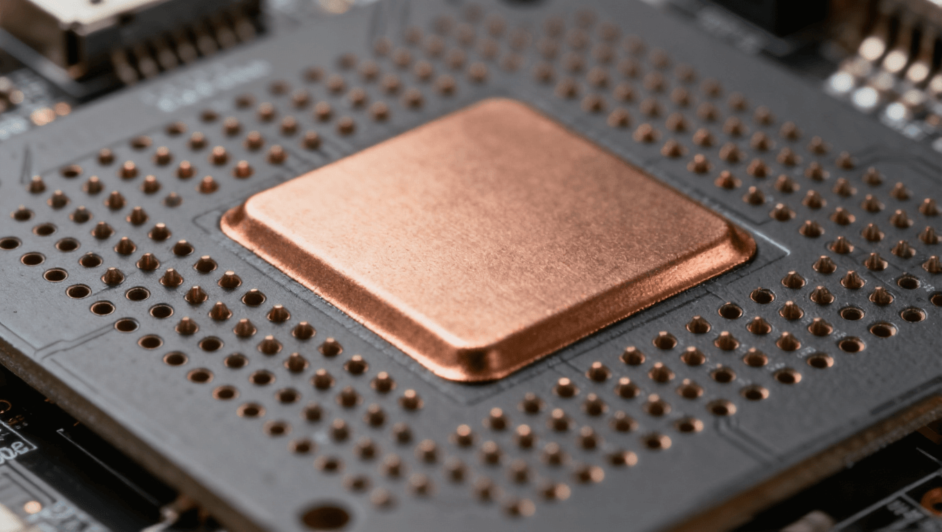 光模塊PCB散熱過孔與銅皮散熱區細節 精細制造科技感.png